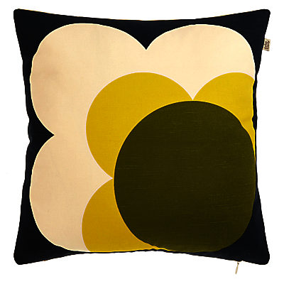 Orla Kiely Single Bigspot Flower Reversible Cushion Lemon